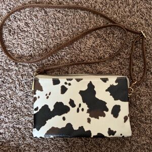 Jen & Co Cow Print Crossbody Bag